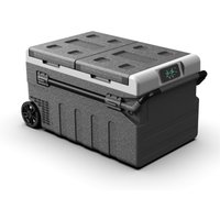95L Dual-Zone DC 12V/24V Solar Pull Bar Refrigerator Portable Car Refrigerator with Portable Compressor