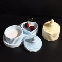 A Set Of Concrete Storage Tanks, Heart-Shaped Trays, Silicone Molds, Diy Circular Flower Pots, Gypsum Cement Resin Molds