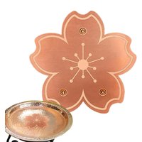 Copper Bird Bath Cleaning Disk Stable Feeder Bowl Purifier Plate Copper Bird Bath Purification Cleaner Disk for Outdoors