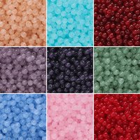 50/100pcs 3mm Glass Round Beads Colorful Spacer Loose Beads for Jewelry Making DIY Bracelet Necklace Accessories