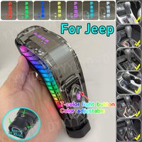 LED Crystal Gear Shift Knob Automatic Transmission Shifter Lever For Jeep Cherokee Compass Renegade Patriot Gladiator Wrangler