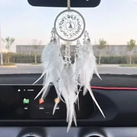 Gifts Mini Decoration Home Rearview Mirror Handmade Wall Hanging Wind Chimes Feather Dream Catcher Dreamcatcher Car Pendant