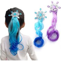 1PCS Neue Prinzessin Schneeflocke Perücke Schöne Mädchen Haarnadeln Kinder Headwear Hairgrip Haar Clips Barrettes Haar Zubehör