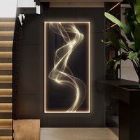 Modern Minimalist Line Abstract Painting LED Wall Light Sofa Background Wall Living Room Interior Lighting Decoration Painting
