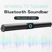 BS-55 100W TV Sound Bar Wireless Bluetooth Speakers Portable HomeTheater Surround Boombox FM Radio Supports USB,Coaxial,AUX-IN