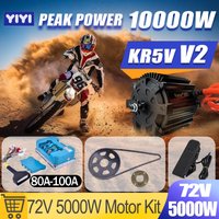 AliExpress kun ray KR5V Brushless DC Motor 72V 5000W Electric Bike Conversion Kit Peak Power 10000W Razor Dirt Bike Parts DC Engine for MX Bike