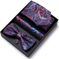 Tie For Men Formal Dress Tuxedo NeckTie Handkerchief Bow Tie Set PlaisyParty Groom Wedding Butterfly Bowtie In Box