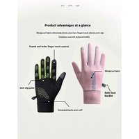 AliExpress NONE 1Pair Touchscreen Finger Winter Gloves For Men Women-Waterproof Thermal Glove For Cold Weather,Warm Gloves For Cycling,Snow,