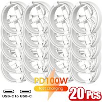 100W USB Type C Cable PD Fast Charging Phone Charger Data Cord For iPhone Samsung Xiaomi Huawei USB C to USB C Quick Charge Wire