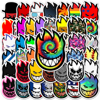 50Pcs Very Cool Spitfire Stickers Skateboard Stickers DIY Stickers Scrapbooking Phone Luggage Skateboard Waterproof Decals
