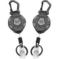 31.5” Steel Retractable Cord Retractable Keychain Heavy Duty Anti Theft Carabiner Badge Holder ID Badge Reel Telescopic Keychain