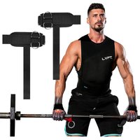 1/2PCS Weightlifting Straps Gloves Hand Grip D-Ring For Cable Machines Resistant Band Wrist Wrap Support Pull-up Lifting Straps