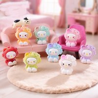 8/24PCS Creative plush sitting posture koi cat car center console resin small ornament decoration handmade DIY desktop ornament