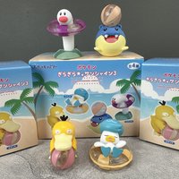 Pokemon Blind Box Toys Summer Beach Series Psyduck Quaxly Wiglett Spheal Cute Anime Figure Model Toys Collect Ornaments
