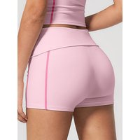 Fold Over Waist Yoga Shorts Women Fitness Shorts Running Cycling Shorts Breathable Sports Leggings High Waist Workout Gym Shorts