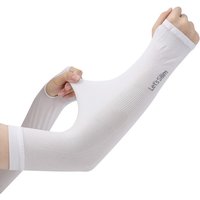 2 Pairs Of Ice Silk Sleeves For Both Men And Women Outdoor Uv Protection Cycling Arm Sun Screen Protection Black Plus White