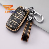 6 Buttons TPU Remote Auto Shell Fob Car Key Holder Cover Case for Dodge RAM 1500 2500 RAM1500 RAM2500 TRX 2021 2020 Keychain