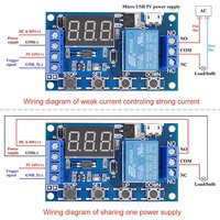 AliExpress NONE DC 6-30V Timer Relay Programmable Delay Relay Module Cycle Timer with LCD Display / 5V Micro USB, Smart Home Controller