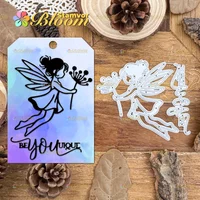 Original Lovely Butterfly Fairy with Dandelion Metal Cutting Dies Scrapbooking Decorative Embossing