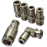 Connector BNC Male Plug Clamp RG174 RG316 / RG58 RG142 / RG8X / RG5 RG6 / RG8 LMR400 Cable RF Coaxial Straight & Right angle