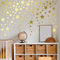 Gold Stars Wall Stickers for Kids Rooms Removable Nursery Wall Decals Poster Children Baby Room Decor Sticker Self-Adhesive