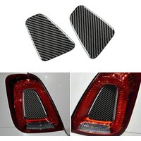 For Fiat 500 Abarth 595 695 2017 2018 2019 2020-2023 2pcs Soft Carbon Fiber Car Rear Tail Light Cover Interior Accessories Trim