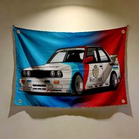 90x150cm Classic Racing Car E30 Flag Tapestry Digital Printing Polyester Banner For Garage Wall Art Out Door Decoration