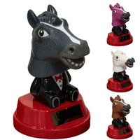 Car Ornament Solar Ornament Bobblehead Doll horse Shape Ornament Gift Creative Interior Car Supplies Car Dashboard Ornament