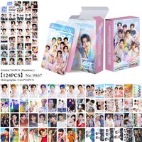 124PCS Thai Drama Love Sick Photo Cards Set - Drama CP AlmondProgress Laser Lomo Cards with Bonus Stickers