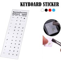 1pc Keyboard Sticker Clear Russian Sticker Film Language Letter Keyboard Cover Computer Pc Dust Protection Laptop Accessories