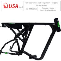 190mm Dropout Electric Bike Frame Super -73 RX 20inch DIY Frame Retro Electric Snow Fat Tire Bike Frame Soft Tail Frameset