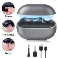 NEW USB Rechargeable 2-Speed Electric Nail Clipper Trimmer & Polisher with LED Light & Clip Storage for Kids Seniors Adults
