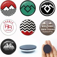 2024 New Arrival Twin peaks Collar David Lynch movie 30MM Glass Refrigerator Magnet Glass Crystal Magnet Home Decoration