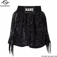 Muay Thai Pants Stylish Sequins Personalized Boxing Shorts Men Women Kids Custom Martial Arts MMA Fighting Kickboxing Shorts
