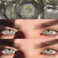 Bio-essence 1 Pair Colored Contact Lenses for Eyes Lenses Pattaya Blue Contact Lenses High Quality Natural Contact Lenses Yearly