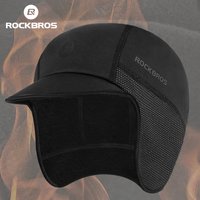 ROCKBROS zimowa czapka rowerowa wiatroszczelna termiczna czapka narciarska bieganie narciarstwo czapka motocyklowa mężczyźni kobiety MTB ochrona słuchu kolarstwo nakrycia głowy