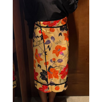 Casual Floral Printed High Waist Slit Pencil Midi Skirt Structured Waistline Side Slit 2026 Summer Elegant Women Office Outfits