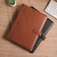Leather high-end office folder multi-functional A4 paper folder binder detachable calculator set office supplies
