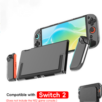 Crystal Clear Detachable TPU Protective Case Anti-Scratch Cover For Switch 2 Console & Joy-Con