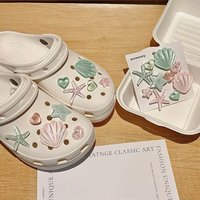 12pcs/set Cute Ocean Style Shoe Charms for Clogs Accessories DIY Silde Sandals Gardens Shoe DIY Decoration Buckles Pins Gift