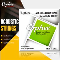 Orphee Q160S Acoustic Guitar Strings Medium Carbon Steel Hexagonal Core Silver Plated Wound Guitarra Guitar Parts & Accessories