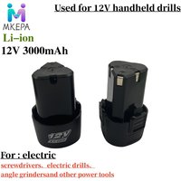new 12V 3000mAh universal rechargeable lithium battery for electric screwdriver electric drill mini angle grinder power tools