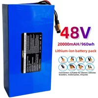 48V 13S6P 20ah 350W 500W 750W 1000W large capacity lithium battery for scooters, bicycles, etc. with BMS+54.6V charger