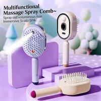 3 in 1 Electric Spray Air Cushions Massage Comb Self Cleaning Steam Essential Oil Brush Rechargeable Spray Scalp Massager Combs