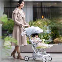 EG12 Lightweight Baby Stroller, Foldable Sit Recline Pushchair, High View Pram, Portable Travel Baby Carriage For Toddlers