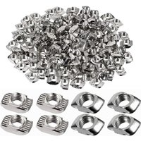 50pcs/Lot M3 M4 M5 for 20 Series Slot T-nut Sliding T Nut Hammer Drop In Nut Fasten Connector 2020 EU Aluminum Extrusion Profile