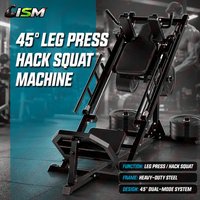 Heavy Duty 45 Degree Leg Press Hack Squat Machine Linear Bearing Home Gym Lower Body Strength Training Workout Fitness Equipment