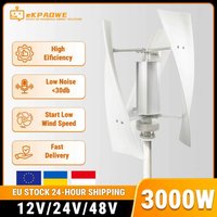 EKPAOWE Vertikale Windkraftanlage für Zuhause 3000W 12V 24V 48V Off-Grid-System Schnelle Lieferung aus Polnischem Lager für Erneuerbare Energien