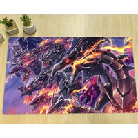 YuGiOh Red - Eyes Black Dragon TCG Mat CCG Duel Playmat Trading Card Game Mat Anime Rubber Mouse Pad Zones Free Bag 600x350x2mm