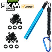 9KM Reaction Tackle Wacky Rigging Tool with 50pcs O-Rings Rig Soft Plastic or Rubber Worms for Bass Fishing Wacky Rig & Neko Rig